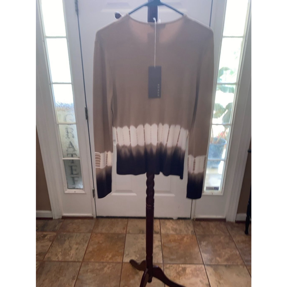 Women's Kenar Brown and Tan Tie Dye Cardigan Sweater Size M - Picture 8 of 8
